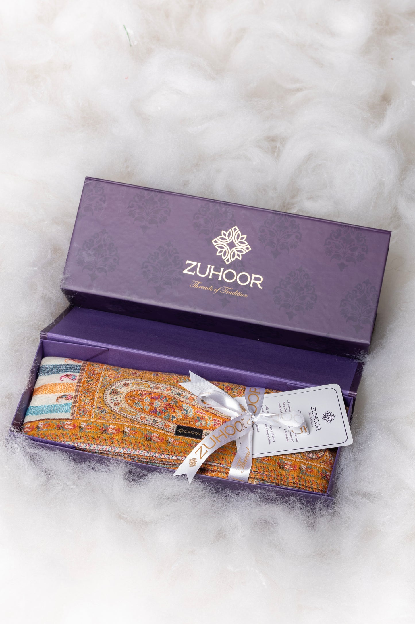 Zuhoor Ivory Kashmiri Kani Jamawar Shawl