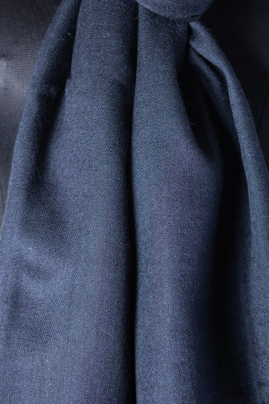 Zuhoor Solid Black Pure Pashmina Shawl