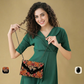 Kashmiri Aari Embroidered Black Velvet Clutch Bag