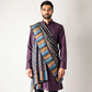 Zuhoor Kashmiri 2-Way Couple Shawl Set (Mustard & Black)