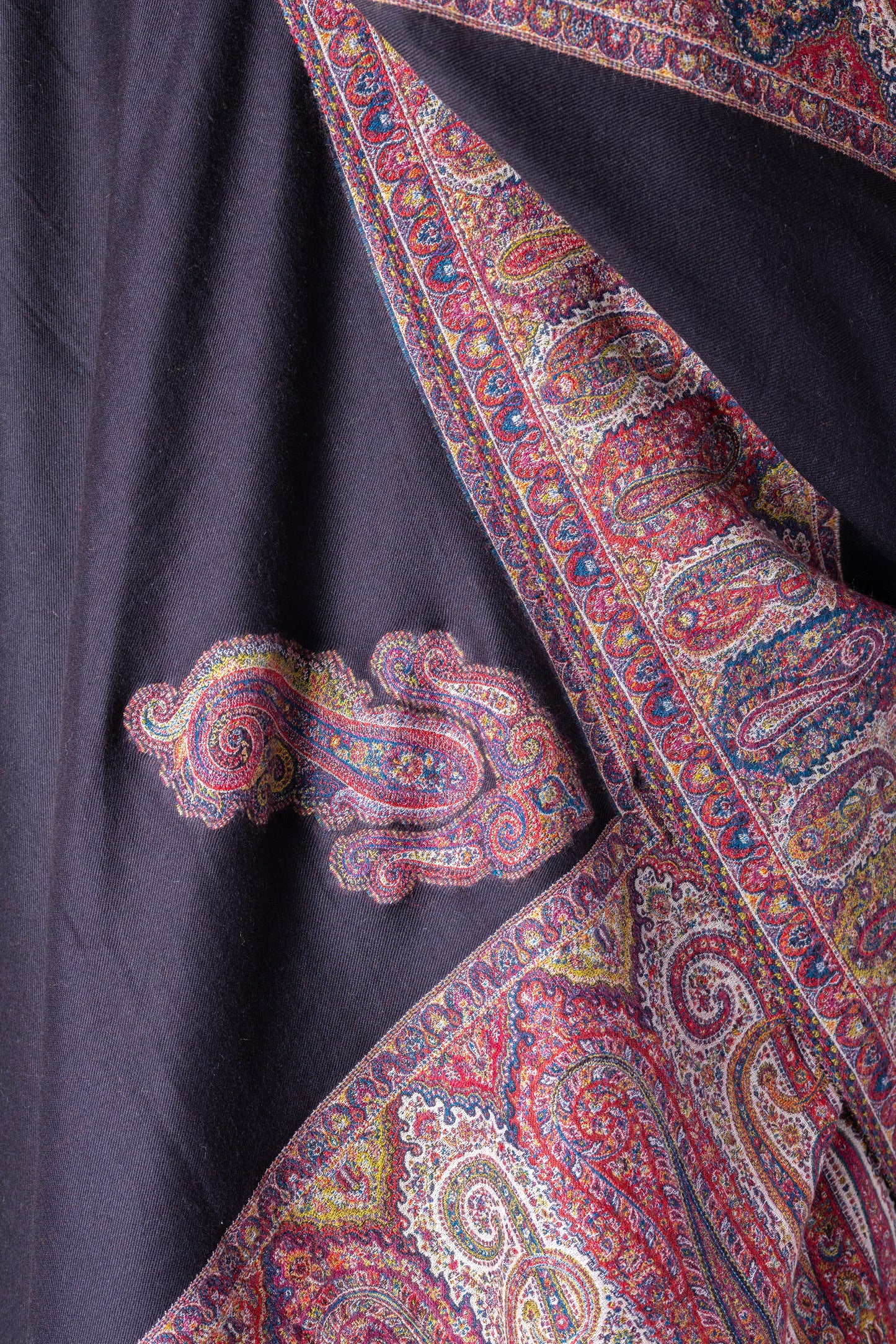 Zuhoor Black Kashmiri Kani Jamawar Shawl