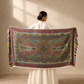 Zuhoor Kalamkari Sozni 100% Pure Pashmina Shawl