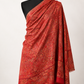 Zuhoor Ruby Crimson Kani Zari Kashmiri Shawl