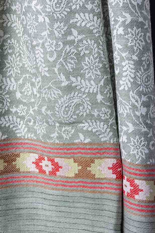 Zuhoor Royal Couple Kashmiri Reversible Stole Set (Purple & Green)