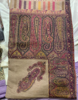Beige Kani Jamawar Shawl