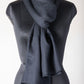 Zuhoor Solid Black Pure Pashmina Shawl