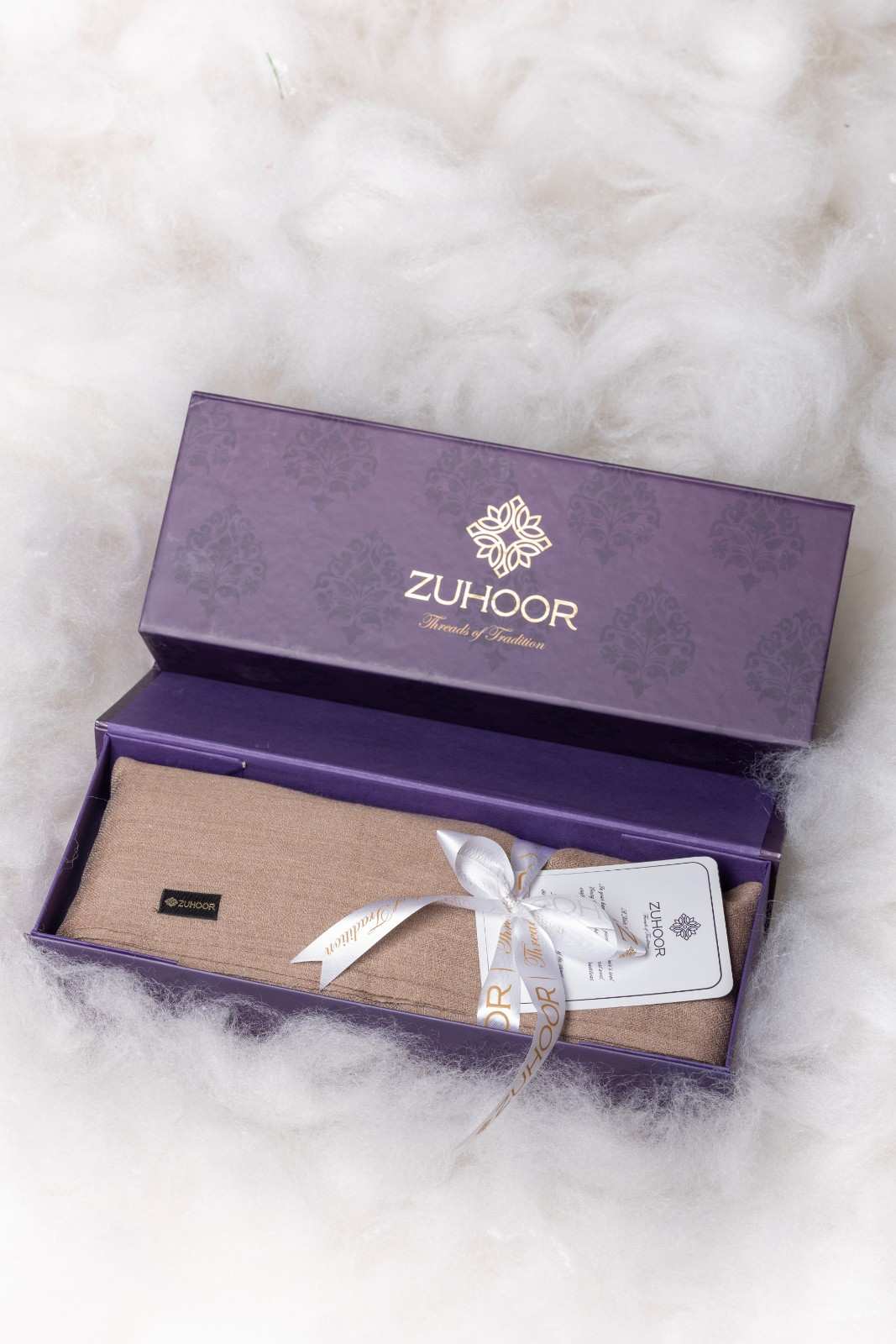 Zuhoor Solid Pinkish 100% Pure Pashmina Shawl