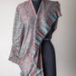 Zuhoor Teal Maroon Kashmiri 2-Way Reversible Stole