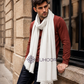Zuhoor Solid Off-White 100% Pure Pashmina Shawl