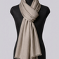 Zuhoor Solid Taupe Shawl 100% Pure Pashmina