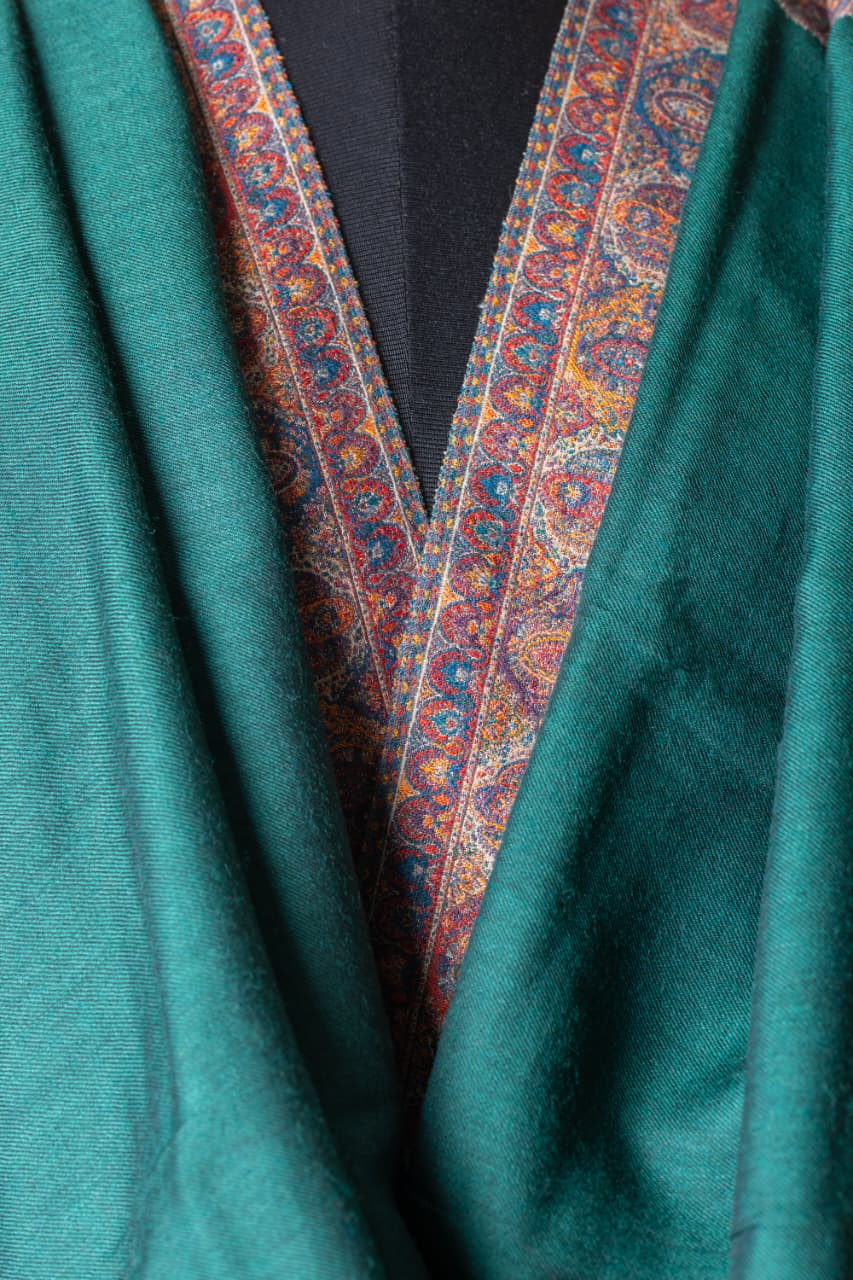 Zuhoor Green Kashmiri Kani Jamawar Shawl