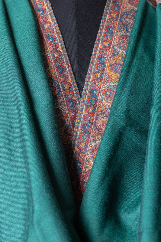 Zuhoor Green Kashmiri Kani Jamawar Shawl