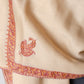 Zuhoor 100% Pure Pashmina Beige Rust Mustard Sozni Shawl