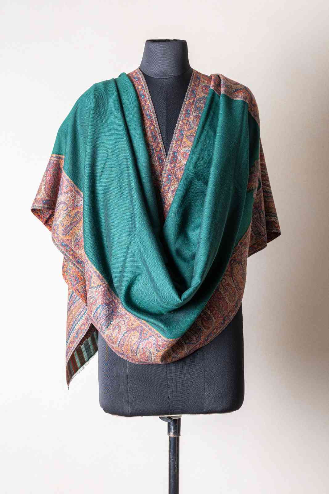 Zuhoor Green Kashmiri Kani Jamawar Shawl