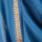 Zuhoor 100% Pure Pashmina Navy Blue Sozni Shawl