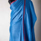 Zuhoor 100% Pure Pashmina Sky Blue Red Sozni Shawl