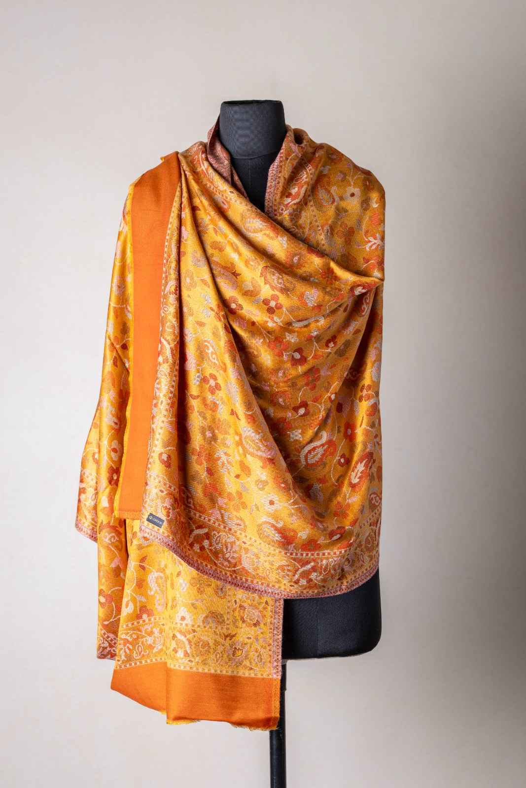 Zuhoor Royal Couple Reversible Stole Set (Mustard & Green)