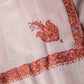 Zuhoor 100% Pure Pashmina Onion Pink Sozni Shawl